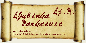LJubinka Markčević vizit kartica